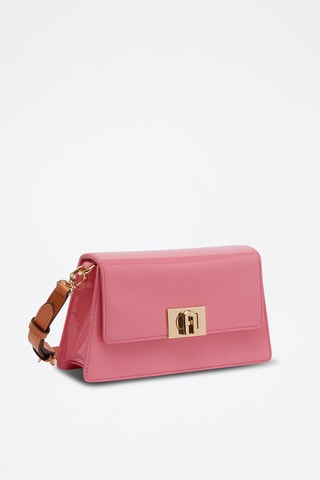 Sac porté épaule en cuir verni Zoe - Rose