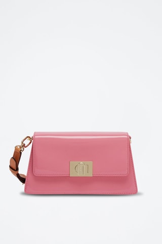 Sac porté épaule en cuir verni Zoe - Rose