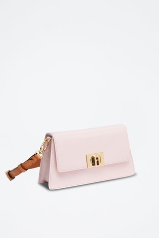 Sac porté épaule en cuir verni Zoe - Mauve