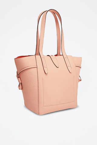 Sac porté épaule en cuir Net - Saumon