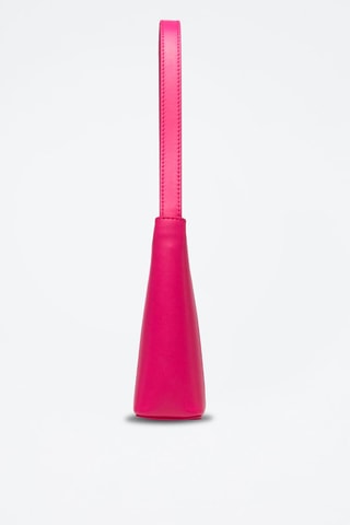 Sac porté épaule en cuir de veau - Fuchsia