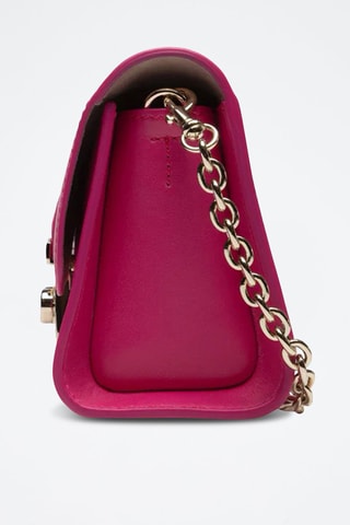 Sac bandoulière en cuir Metropolis Mini - Fuchsia