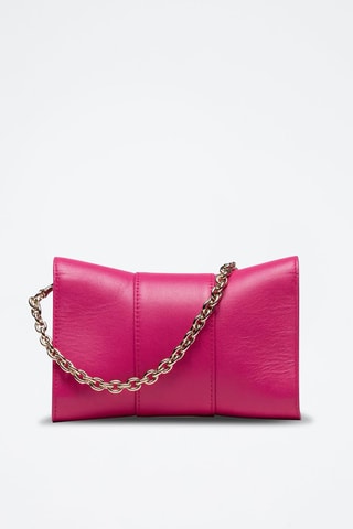 Sac bandoulière en cuir Metropolis Mini - Fuchsia