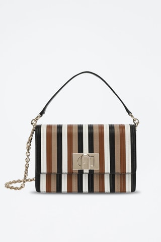 Sac bandoulière en cuir de veau 1927 Mini - Noir et blanc