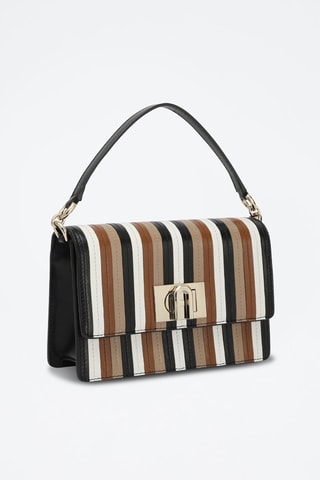 Sac bandoulière en cuir de veau 1927 Mini - Noir et blanc
