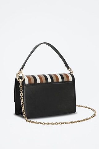 Sac bandoulière en cuir de veau 1927 Mini - Noir et blanc