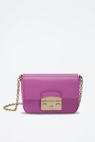 Sac bandoulière en cuir Metropolis - Violet