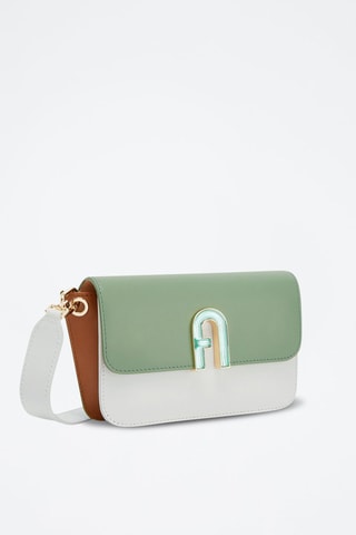 Sac bandoulière en cuir de veau Furla Gemma - Blanc