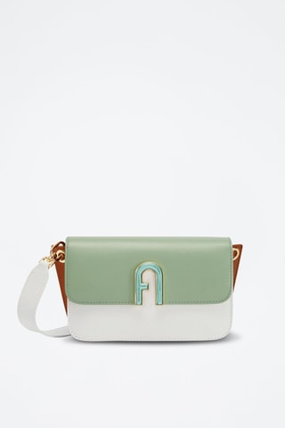 Sac bandoulière en cuir de veau Furla Gemma - Blanc