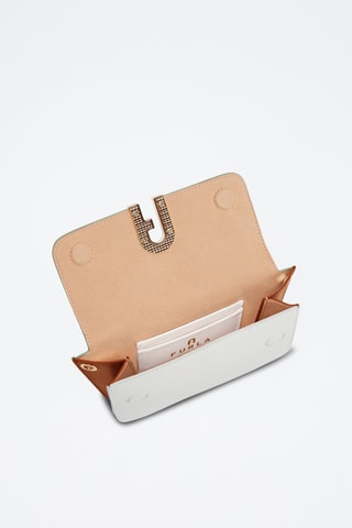 Sac bandoulière en cuir de veau Furla Gemma - Blanc