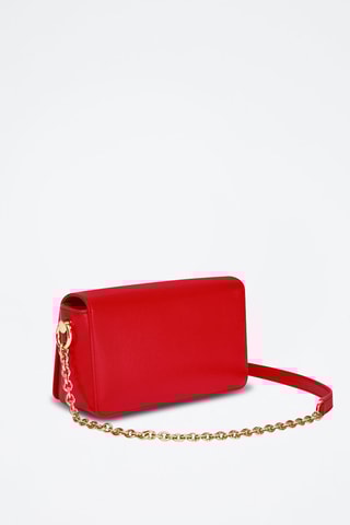 Sac bandoulière en cuir de veau My Joy - Rouge