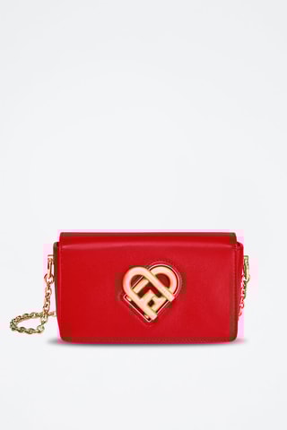 Sac bandoulière en cuir de veau My Joy - Rouge