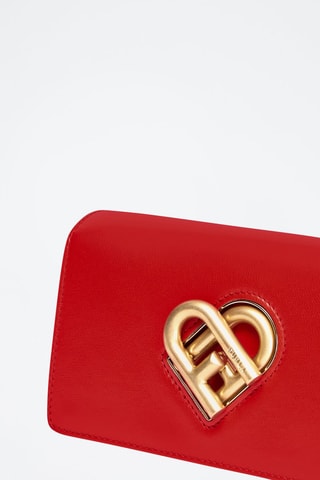 Sac bandoulière en cuir de veau My Joy - Rouge