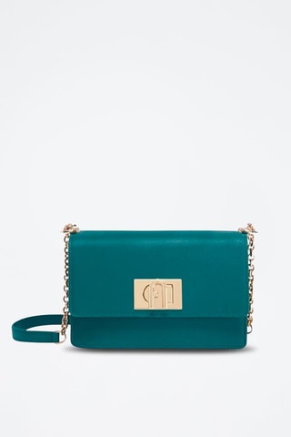 Sac bandoulière en cuir - Turquoise