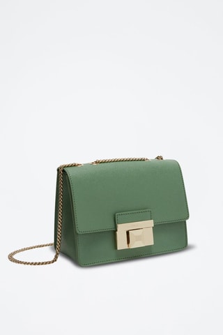 Sac bandoulière en cuir de veau Venere - Vert d’eau