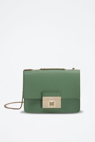 Sac bandoulière en cuir de veau Venere - Vert d’eau