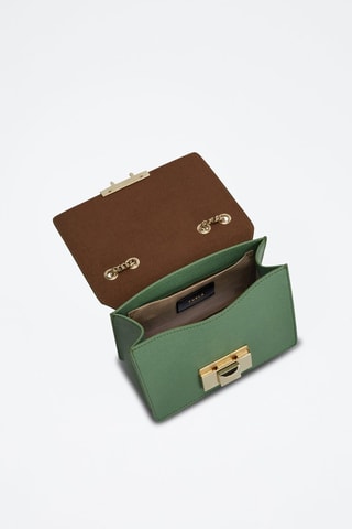 Sac bandoulière en cuir de veau Venere - Vert d’eau