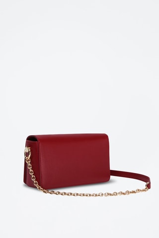 Sac bandoulière en cuir de veau My Joy Mini - Bordeaux