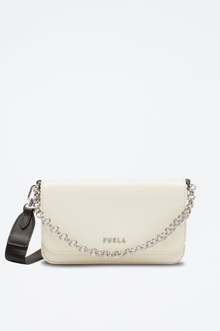 Sac bandoulière en cuir de veau Splendida Mini - Ecru