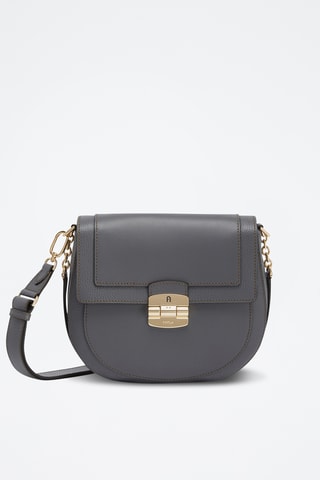 Sac bandoulière en cuir de veau - Gris