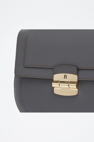 Sac bandoulière en cuir de veau - Gris