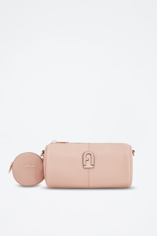 Sac bandoulière en cuir de veau Dafne - Rose