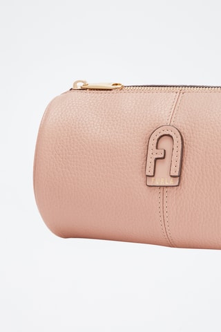 Sac bandoulière en cuir de veau Dafne - Rose