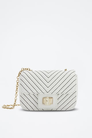 Sac bandoulière en cuir de bélier nappa Pop Star - Blanc