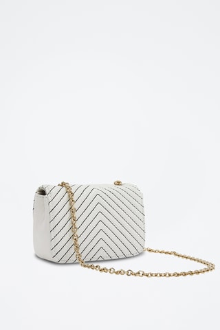 Sac bandoulière en cuir de bélier nappa Pop Star - Blanc