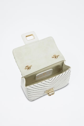 Sac bandoulière en cuir de bélier nappa Pop Star - Blanc