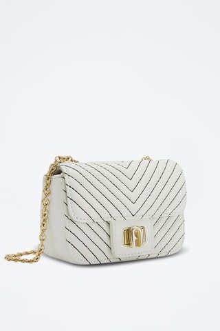 Sac bandoulière en cuir de bélier nappa Pop Star - Blanc