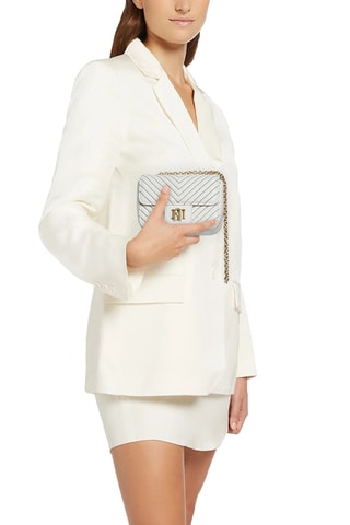 Sac bandoulière en cuir de bélier nappa Pop Star - Blanc