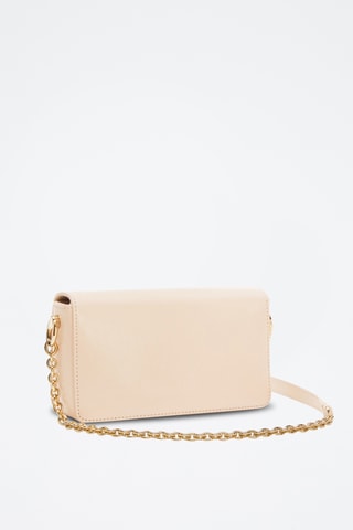 Sac bandoulière en cuir de veau My Joy Mini - Rose poudré
