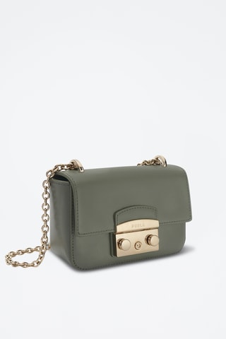 Sac bandoulière en cuir de veau Metropolis Mini - Kaki
