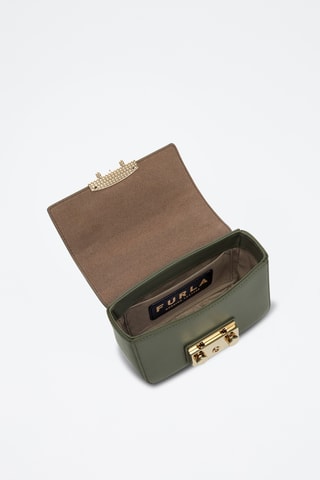Sac bandoulière en cuir de veau Metropolis Mini - Kaki