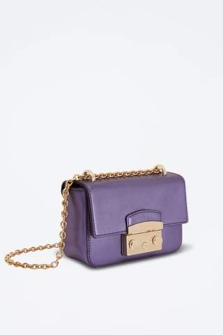 Sac bandoulière en cuir de veau Metropolis - Violet