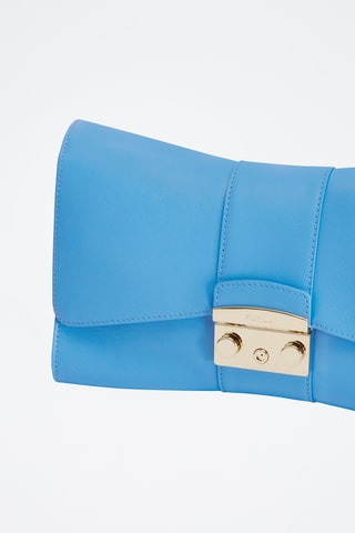 Sac bandoulière en cuir de veau Metropolis - Ciel