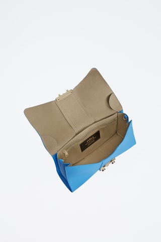 Sac bandoulière en cuir de veau Metropolis - Ciel