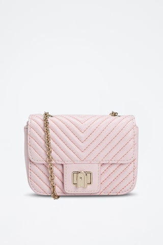 Sac bandoulière en cuir de bélier nappa Pop Star - Rose