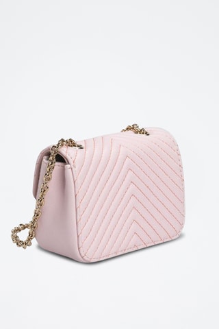Sac bandoulière en cuir de bélier nappa Pop Star - Rose