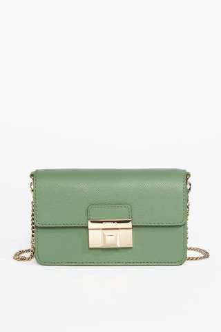 Sac bandoulière en cuir de veau Venere - Vert d’eau