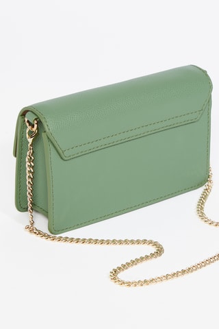 Sac bandoulière en cuir de veau Venere - Vert d’eau
