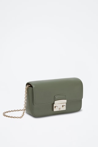Sac bandoulière en cuir de veau Metropolis Mini - Kaki