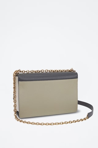 Sac bandoulière en cuir 1927 S - Gris foncé et beige