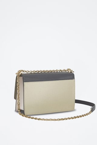 Sac bandoulière en cuir 1927 Mini - Gris foncé et beige