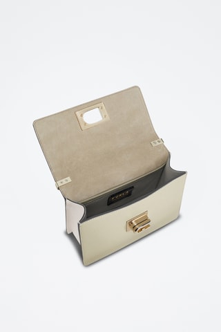 Sac bandoulière en cuir 1927 Mini - Gris foncé et beige