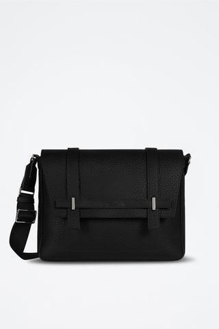 Sac bandoulière en cuir Giove - Noir