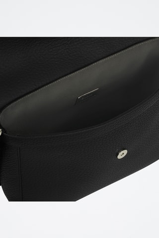 Sac bandoulière en cuir Giove - Noir