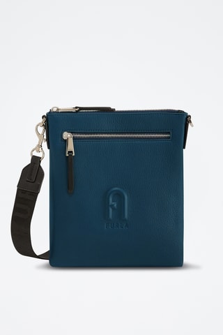 Sac bandoulière en cuir de veau Cosmo - Bleu foncé