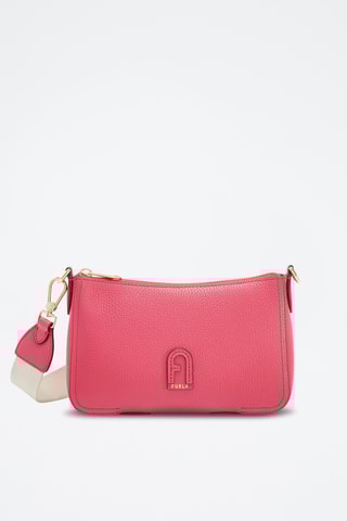 Sac bandoulière en cuir de veau Atena - Rose